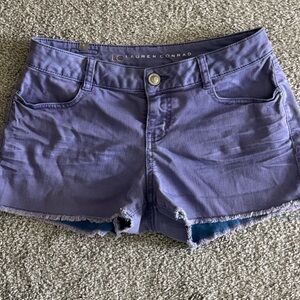 LC Lauren Conrad Women's Violet Jean Shorts